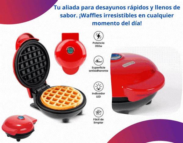 Waflera Circular para Wafles dulces y salados