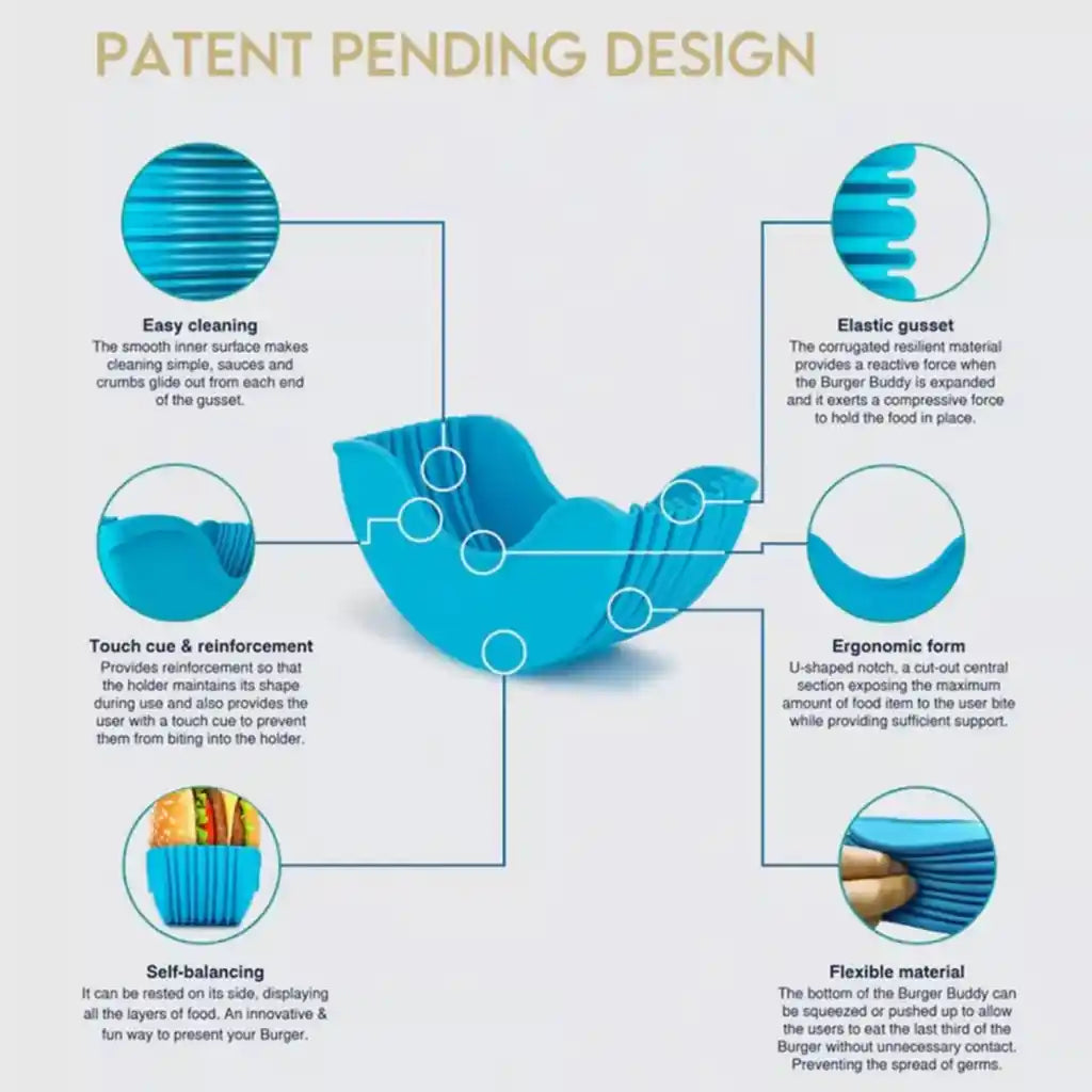 Soporte de Silicón Para Hamburguesas – Set de 3 Piezas