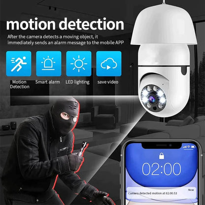 Camara de Seguridad Wifi Tipo Bombillo HD 1080P